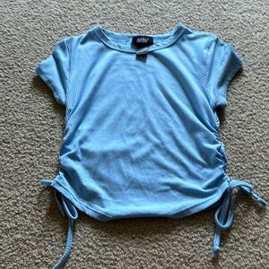 Just Polly blue short sleeve shirt Size M